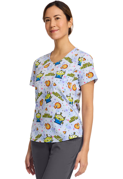 Polera clínica mujer Tooniforms Estampada TSHA TF786, detalle 2 - Uniformes Clínicos Sami
