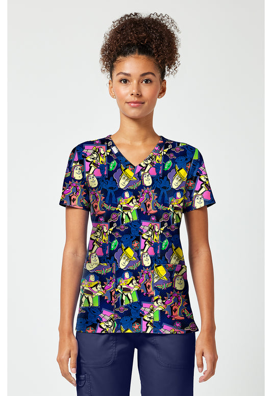 Polera clínica mujer Tooniforms estampada TSSC TF796 - Uniformes Clínicos Sami