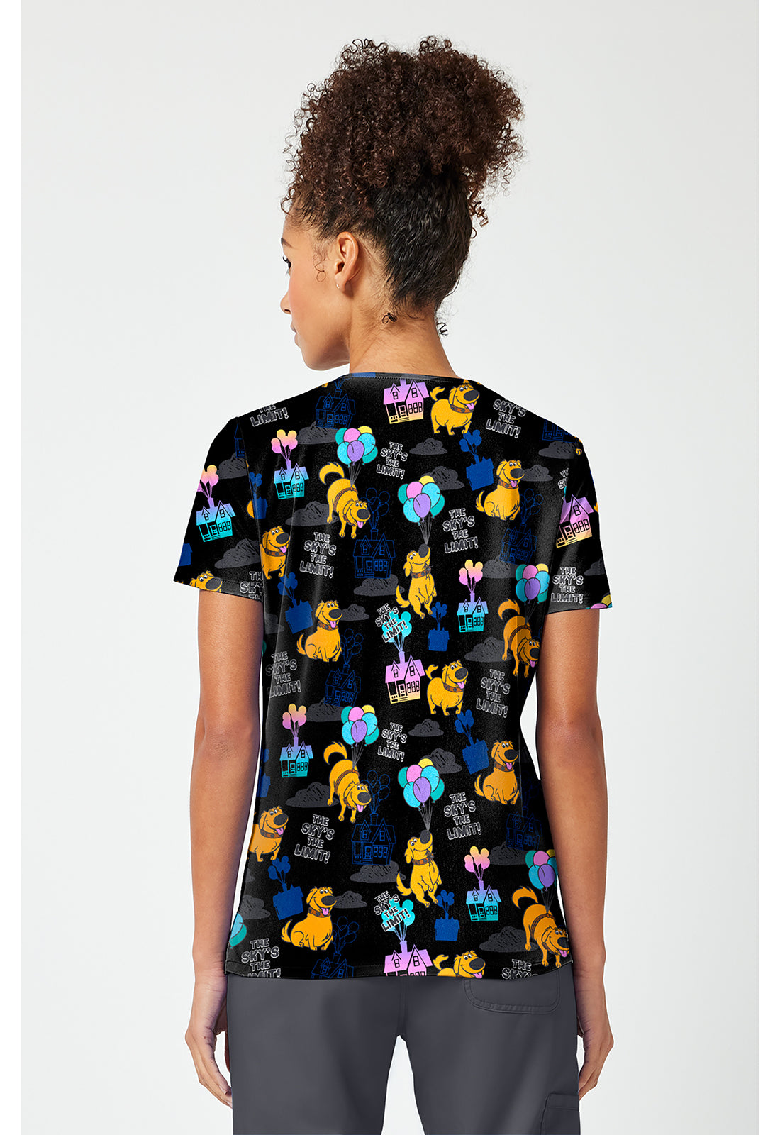 Polera clínica mujer Tooniforms estampada UPDU TF769, detalle 3 - Uniformes Clínicos Sami