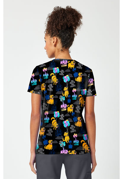 Polera clínica mujer Tooniforms estampada UPDU TF769, detalle 3 - Uniformes Clínicos Sami
