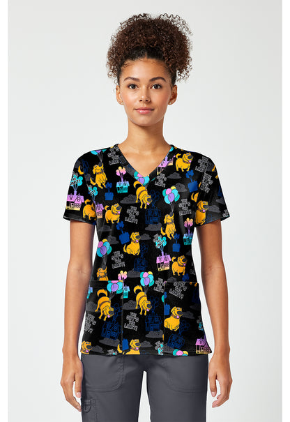 Polera clínica mujer Tooniforms estampada UPDU TF769 - Uniformes Clínicos Sami