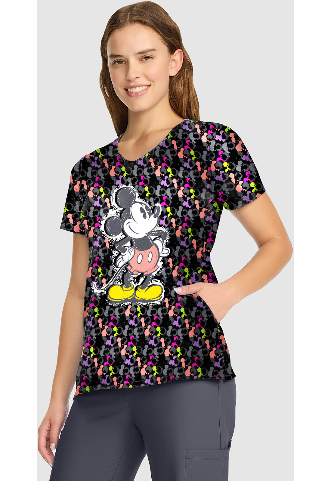Polera clínica mujer Tooniforms MKZI TF626, detalle 2 - Uniformes Clínicos Sami