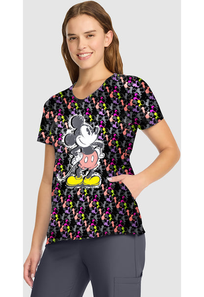 Polera clínica mujer Tooniforms MKZI TF626, detalle 2 - Uniformes Clínicos Sami