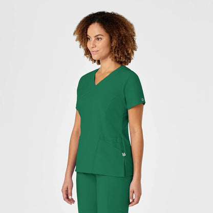 Polera clínica mujer verde WonderWink 6455a, detalle 4 - Uniformes Clínicos Sami