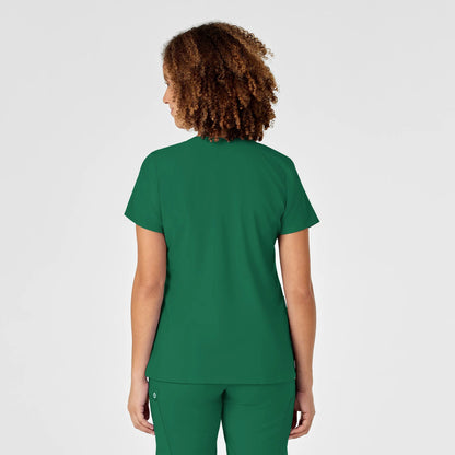 Polera clínica mujer verde WonderWink 6455a, detalle 5 - Uniformes Clínicos Sami