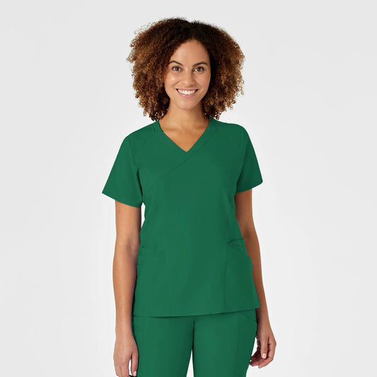 Polera clínica mujer verde WonderWink 6455a - Uniformes Clínicos Sami
