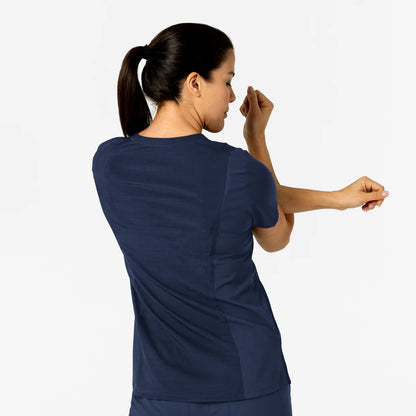 Polera clínica mujer WonderWink 6045, vista trasera - Uniformes Clínicos Sami