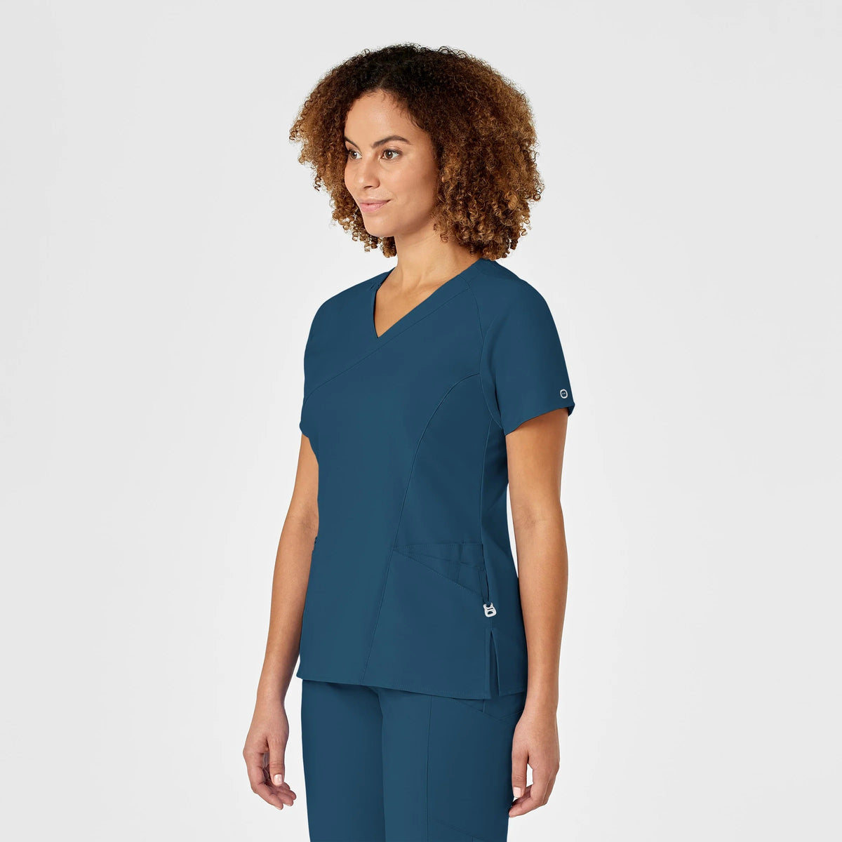 Polera clínica mujer WonderWink Caribean 6455a, vista trasera - Uniformes Clínicos Sami