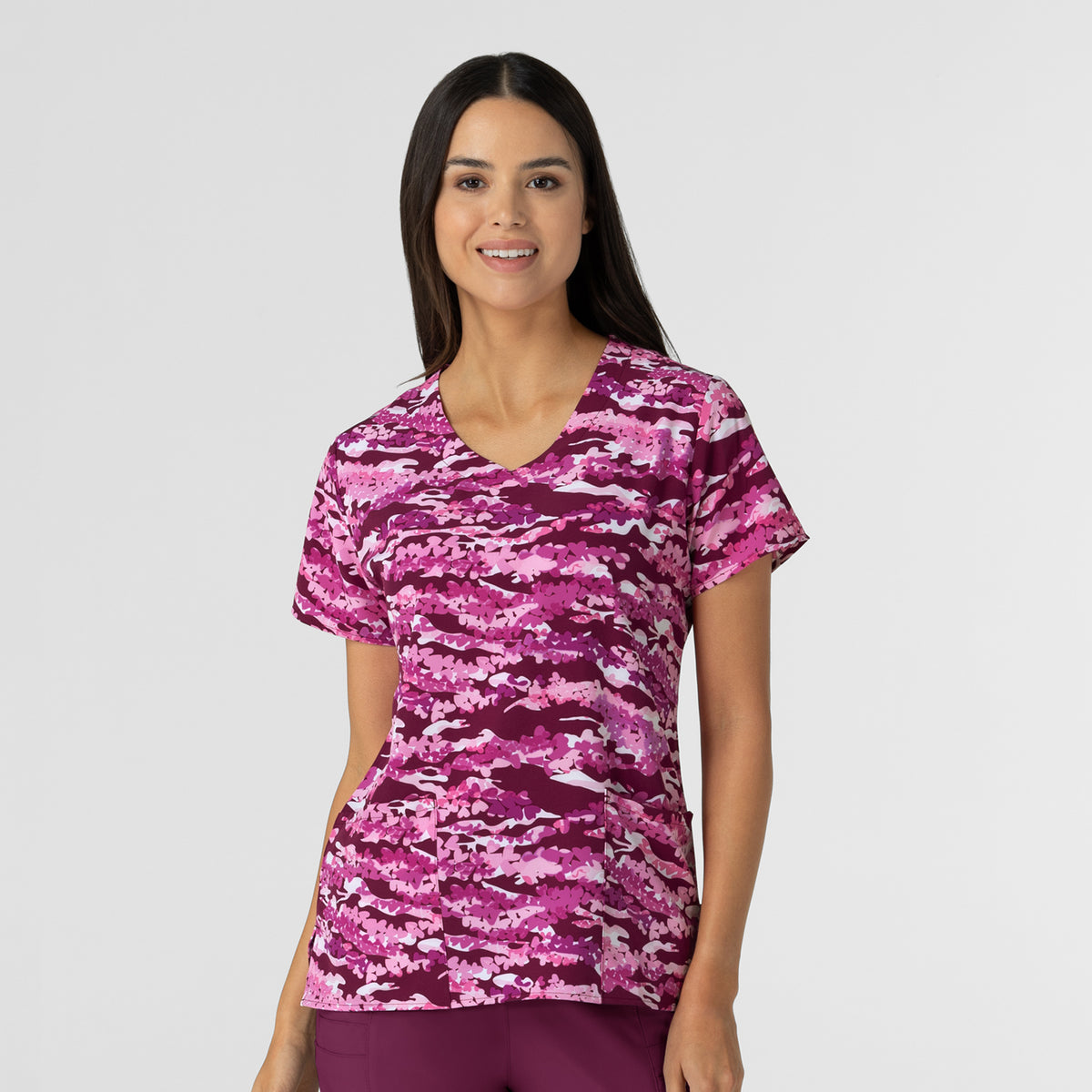 Polera clínica mujer WonderWink estampada CMCS 6147 - Uniformes Clínicos Sami