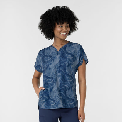 Polera clínica WonderWink estampada DDNT 6267 - Uniformes Clínicos Sami