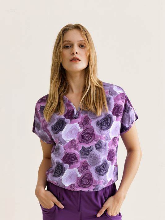 Polera clínica WonderWink estampada GCBT 6267 - Uniformes Clínicos Sami
