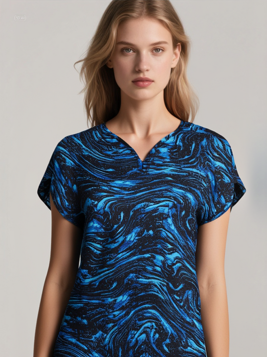 Polera clínica WonderWink estampada STSP 6267 - Uniformes Clínicos Sami