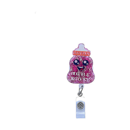 Porta credencial acrílico Biberón rosa Shine