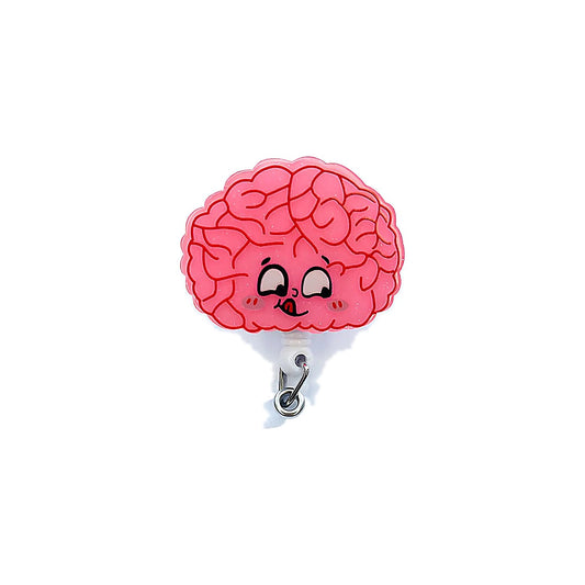 Porta credencial acrílico Cerebro Rosa Lengua