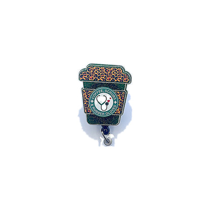 Porta credencial acrílico Coffe Scrubs