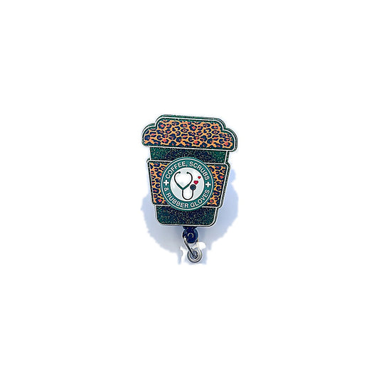 Porta credencial acrílico Coffe Scrubs