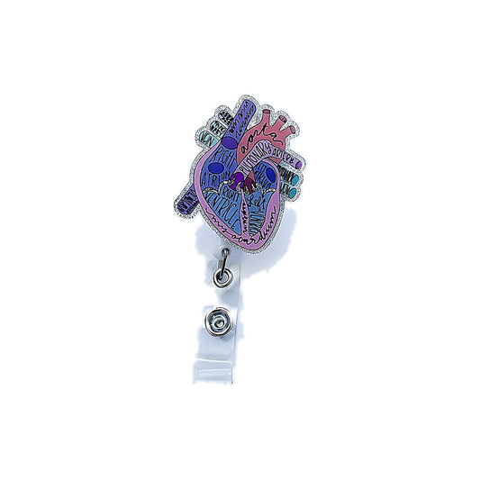 Porta credencial acrílico Corazón Colores