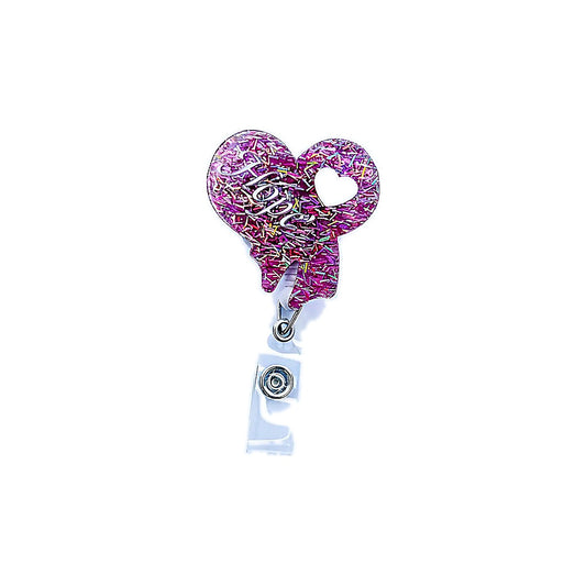 Porta credencial acrílico Corazón hope