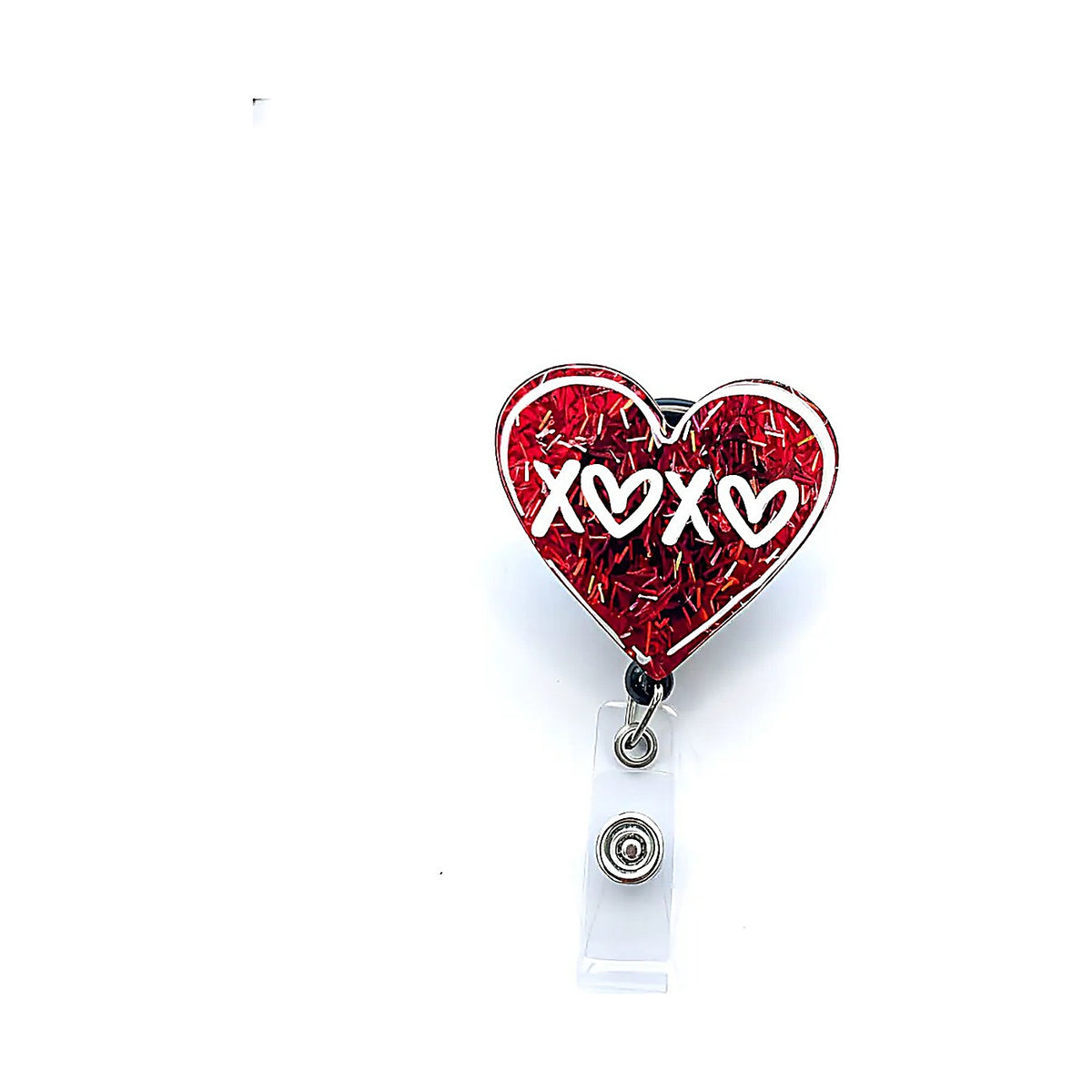 Porta credencial acrílico Corazón XOXO