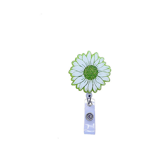 Porta credencial acrílico Girasol fondo Verde