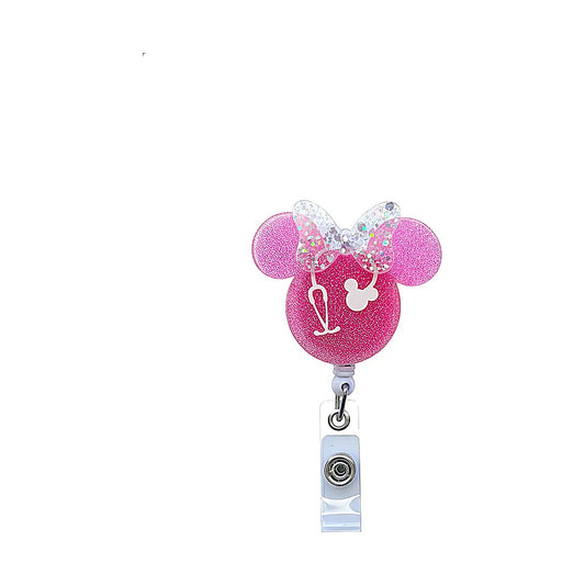 Porta credencial acrílico Minnie Rosa