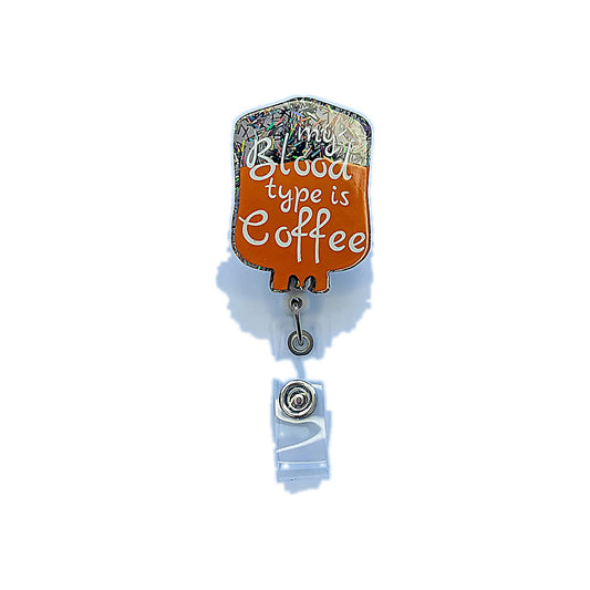 Porta credencial acrílico My Blood Type is Coffe
