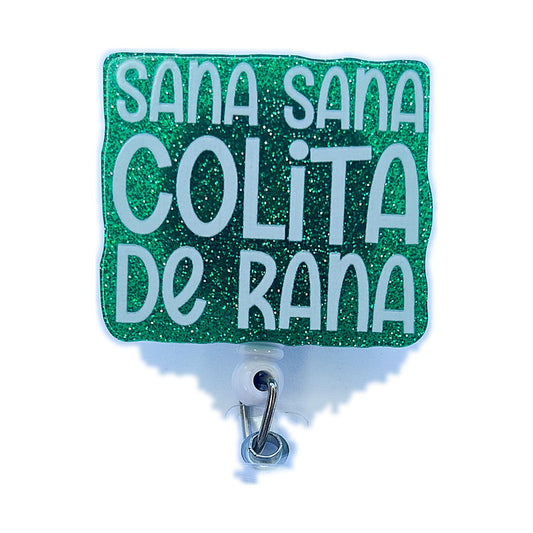 Porta credencial acrílico Sana sana colita de rana