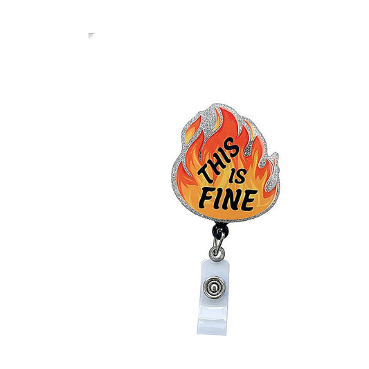 Porta credencial acrílico This Is Fire