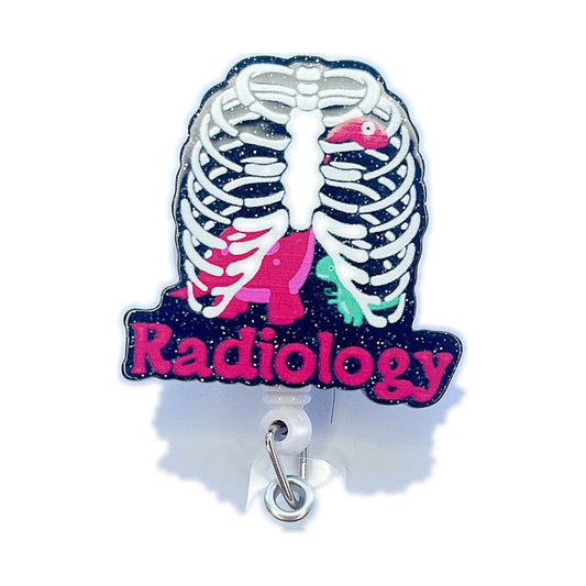 Porta credencial acrílico Tórax Negro Radiology