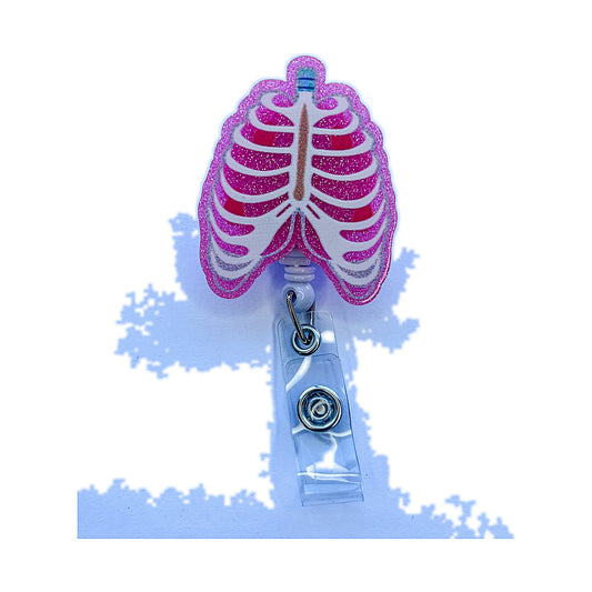 Porta credencial acrílico Torax RX rosa