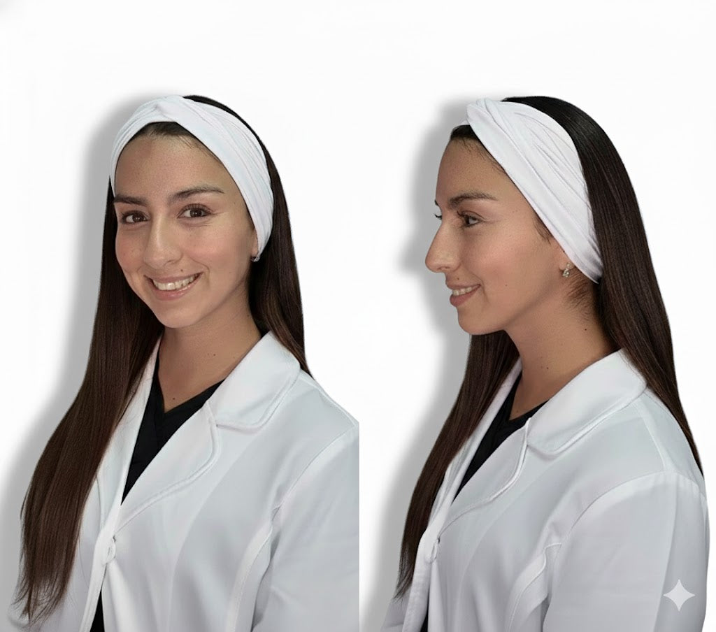 Cintillo Gorro 2 en 1 Clínico Mujer Blanco