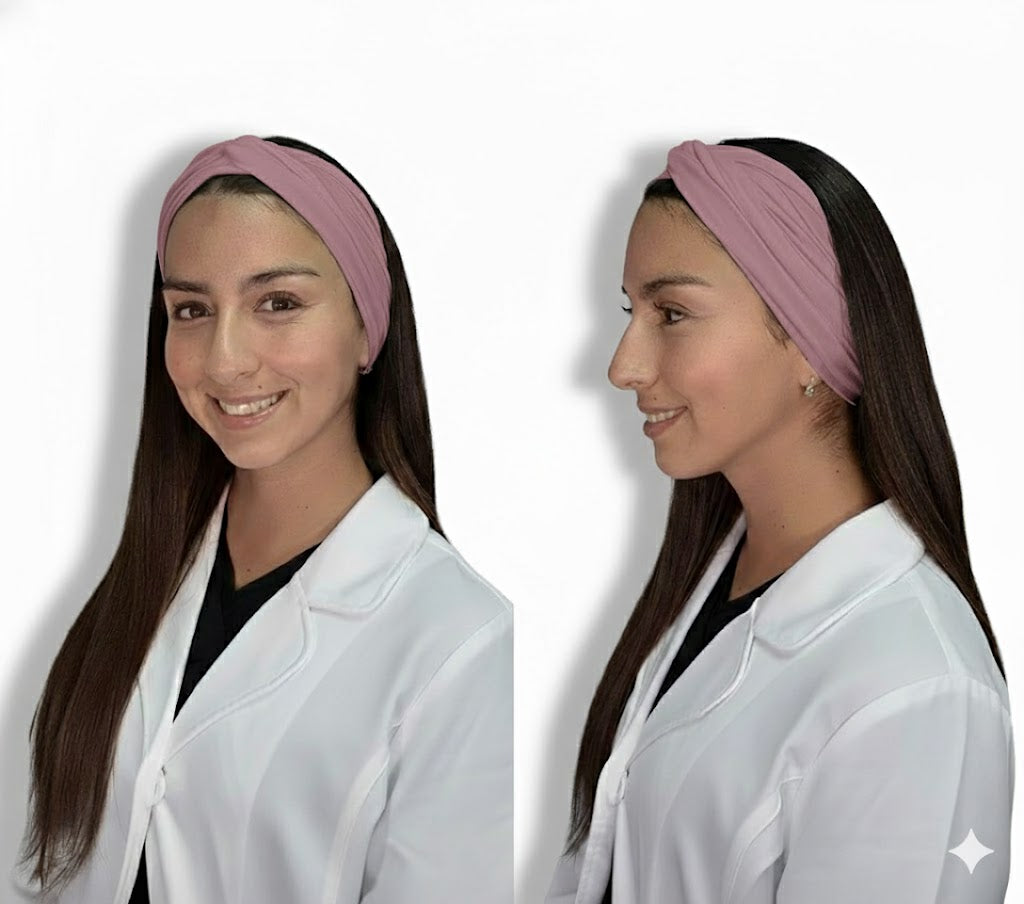 Cintillo Gorro 2 en 1 Clínico Mujer Lila efecto Grisaceo