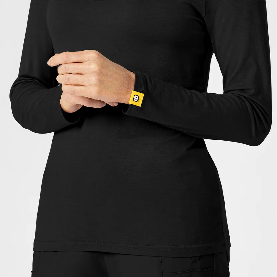 Uniforme clínico mujer negro WonderWink Primera Capa 2009a, detalle 4 - Uniformes Clínicos Sami