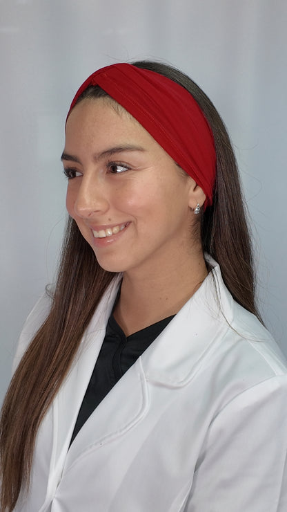 Uniforme clínico mujer rojo Touca, vista trasera - Uniformes Clínicos Sami
